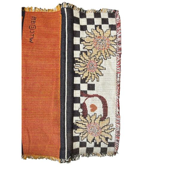 Vtg Tapestry Wall Hanging Chicken Farm Decor Welcome To Our Home Hanger 1995 - Picture 9 of 10